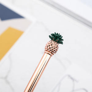 Bolígrafo Metálico con Forma de Piña Dorada, Económico, al por Mayor, Ancho de Escritura de 1.0 mm, Logotipo Personalizado - Product Image 2