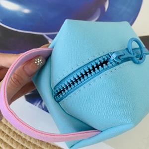 Sac cosmétique en toile petits sacs de maquillage à la mode pochette de rangement cosmétique Portable avec poignée pour femmes hommes voyage plage en plein air - Product Image 2