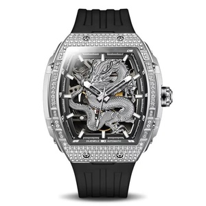 BG5605 Men's Fashion Mechanical <b>Watch</b> with Silicone Strap Dragon Design Luminous Business Wristwatch - Product Image 1