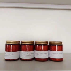 Velas de cera aromáticas de lujo más vendidas en tarro de cristal <span class=keywords><strong>vela</strong></span> perfumada personalizada con mechas de algodón para baño y aromaterapia - Product Image 4