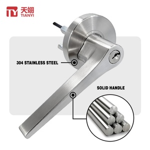 Serrure à levier tubulaire en acier inoxydable haute sécurité et durable avec finition satinée et déverrouillage par clé, installation facile - Product Image 3