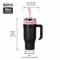 Gobelet isotherme en acier inoxydable de 1200 ml (40 oz) avec poignée, tasse de voyage à double paroi isolée sous vide, tasse à café anti-fuite, OEM/ODM en gros