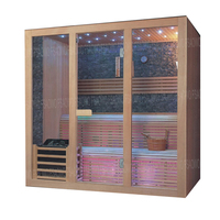 Ruang sauna kayu Hemlock Kanada, kabin sauna, sauna infra merah jauh, sauna spa ukuran kustom