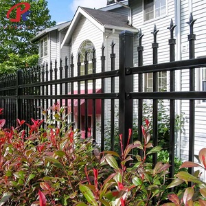 Clôture <span class=keywords><strong>tubulaire</strong></span> en acier galvanisé de haute qualité, revêtement poudré noir, clôture ornementale en acier zingué <span class=keywords><strong>pour</strong></span> jardin - Product Image 1