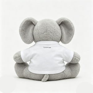 Boneka Hewan Bermerek Grosir Gajah Sapi Zebra Beruang Teddy Kelinci Boneka Lucu Maskot Kustom LOGO Kustom Mainan Boneka - Product Image 3