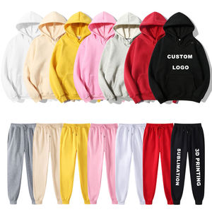 Conjunto de Sudadera con capucha y pantalones personalizados, conjunto de Sudadera con capucha y pantalón para correr, disponible - Product Image 1