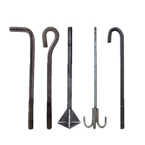 Mai Lin Anchor Bolt M6 M76 Hot Dipped Galvanized Steel Grade A Power Embedded Parts Construction Industry - Product Image 1