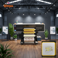 Imprimante UV DTF Rouleau-à-Rouleau Qinyu Originale Nouvelle Personnalisable 600mm Entièrement Automatique 1 An Garantie Impression d'Étiquettes Épaisses Effet Cristal Doré