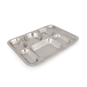 304 Stainless Steel Divided Serving Tray With Lid For Cafeteria And Fast Food Use - Product Image 5