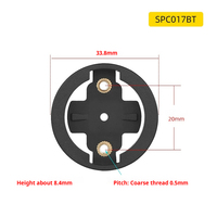 Kit de fixation pour ordinateur de vélo Garmin Bryton WAHOO, support d'adaptateur GPS en plastique et support de chronomètre pour le cyclisme