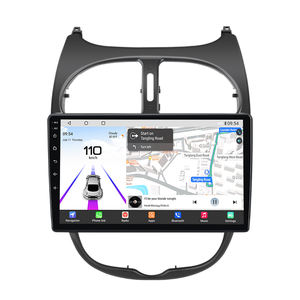 Junsun Autoradio Qualcomm Chip Android pour Peugeot <span class=keywords><strong>206</strong></span> 2001-2008 Écran de voiture stéréo Apple CarPlay 8 cœurs pour Peugeot - Product Image 1