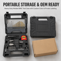 Ensemble de 71 embouts de perçage et de vissage, kit d'outils électriques multifonctionnel pour le perçage du bois, du métal et de la maçonnerie avec étui de rangement