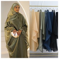 Soirée modeste fête islamique Abaya fantaisie brillant strass Abaya 2pc ensemble été Kimono ouvert Abaya femmes robe musulmane avec Hijab