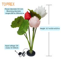 TOPREX Hight 0.9M Motif lumineux Lotus dynamique en fleur, Éclairage de fêtes, Éclairage décoratif extérieur étanche pour festivals, Vente en gros