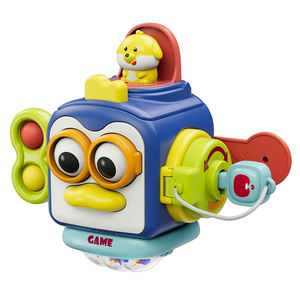 幼児ファインモータースキル教育学習赤ちゃん旅行活動忙しいキューブモンテッソーリ感覚玩具 - Product Image 1