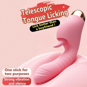 Hot Active <span class=keywords><strong>Sex</strong></span> Toys Box für weibliche Mastur bator Elektro <span class=keywords><strong>massage</strong></span> Teleskop Zunge lecken Vibrator Adult Penis Chinesische Produkte - Product Image 1