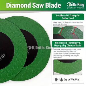 Lame de coupe pour <span class=keywords><strong>carrelage</strong></span> céramique, disque diamanté de 5 pouces pour meuleuse d'angle, pour le meulage et la découpe du granit et du marbre - Product Image 3