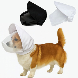 Dog Mosquito Protection Headgear Anti Bite Face Mask For Pets All Seasons Soft Muzzle White And Black - Product Image 1