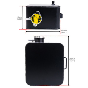Aluminum Auxiliary Water Tank 2.5L Black And Silver For <b>Cooling</b> <b>System</b> Retrofit Upgrade - Product Image 4