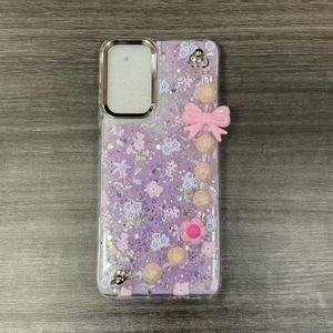 Funda de Teléfono TPU con Diseño Floral para TECNO Spark <span class=keywords><strong>Go</strong></span> 2 POVA7, Funda de Teléfono con Brillantina y Cadena de Flores para Samsung A32 A15 S26 - Product Image 1