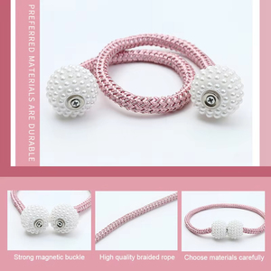 Accessoires de <span class=keywords><strong>rideaux</strong></span> magnétiques de luxe <span class=keywords><strong>pour</strong></span> la décoration intérieure <span class=keywords><strong>Pinces</strong></span> de support d'embrasse à pompon Boules suspendues en matière plastique - Product Image 3
