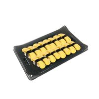 Plateaux rectangulaires jetables japonais d'assiette de sushi de sashimi de récipient d'emballage alimentaire à emporter de catégorie comestible