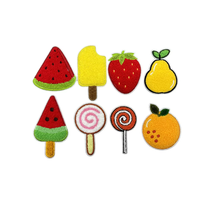 Écusson en chenille personnalisé et mignon pour animaux fruits pour bébés Écusson de broderie en chenille à repasser en vente en gros