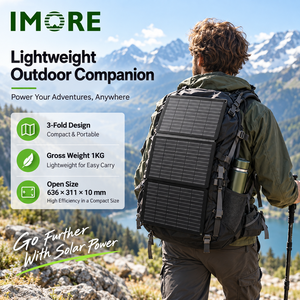 Panneau solaire portable pliable 30W monocristallin ETFE avec chargeur USB Type C pour le camping, la randonnée, les voyages et les situations d'urgence en extérieur - Product Image 2