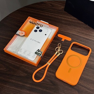 Custodia Magnetica Opaca alla Moda per <span class=keywords><strong>iPhone</strong></span> 17 16 <span class=keywords><strong>Pro</strong></span> Max con Cordino in Silicone, Protezione Fotocamera e Pulsanti Touch, <span class=keywords><strong>Cover</strong></span> <span class=keywords><strong>Rigida</strong></span> Antiurto - Product Image 3