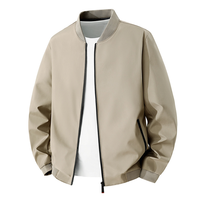 Blouson Bomber Homme Entièrement Zippé Léger Printemps Automne Décontracté Vêtement d'extérieur Homme Logo Personnalisé Commande de Groupe Vente en Gros
