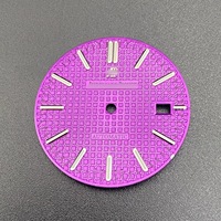 Pièces de modification de montre, cadran lumineux vert de 31.8MM, compatible avec le boîtier octogonal de 41MM pour mouvement NH35