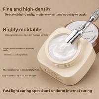 Non toxique soie sculpté fleur colle Nail Art blanc perle Satin lumière antiadhésive main doux bonbon Texture 3D modélisation colle vernis