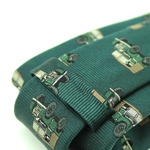 Corbata de seda 100% tejida jacquard para hombre, hecha a mano, estilo vintage, delgada, verde, personalizada, para SUV, venta al por mayor - Product Image 4