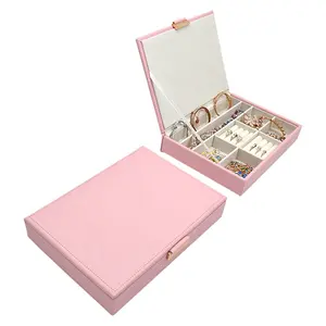 Professional Jewel Organizer Trays PU Leather Jewellery Dish Tray Fancy Jewelry Stackable Cases & Displays Storage Tray