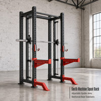 Rack de musculation commercial unisexe en acier au carbone multifonctionnel pour entraînement complet du corps et squats