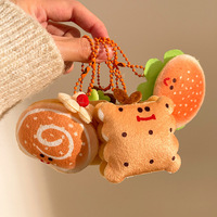 Mignon Kawaii Capybara Hamburger Toast Pain Nourriture En Peluche Jouet Porte-clés avec PP Coton Remplissage Couleurs Personnalisées 5-12cm Taille-Cadeau De Fête