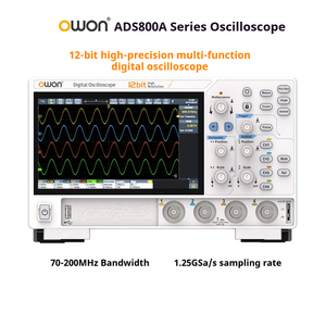 Osciloscopio Digital de Escritorio de Doble Canal ADS822, Frecuencia de Muestreo de 1.25G, Ancho de Banda de 70MHz/200MHz, 50M, 12 bits - Product Image 5