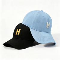 Casquette de baseball unisexe décontractée en coton 100% avec lettre H brodée, visière incurvée et boucle réglable, style européen et américain, personnalisable