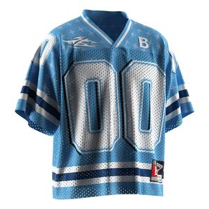 เสื้อฟุตบอลอเมริกันคลาสสิกพร้อมแถบเสื้อแบบย้อนยุค ระบายอากาศได้ดี เหมาะสำหรับสวมใส่ในวันแข่งขัน - Product Image 5