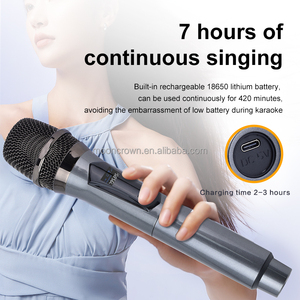 Micro không dây cầm tay chuyên nghiệp, động, UHF, sạc lại được, dùng cho biểu diễn sân khấu, micro không dây <span class=keywords><strong>VHF</strong></span>, dùng cho karaoke tại nhà thờ - Product Image 6