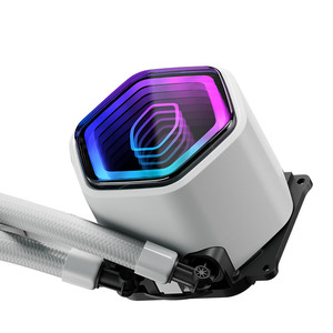 Enfriador Líquido <span class=keywords><strong>Cooler</strong></span> <span class=keywords><strong>Master</strong></span> Liquid B360 Core White de 360 mm, Sistema AIO de Circuito Cerrado, ARGB, para Juegos, Ventilador de Refrigeración, Gran Venta - Product Image 3