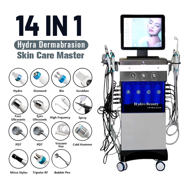 Hydra Water Jet Peel Oxygen Whitening Deep Cleaning Peeling Microdermabrasion Facial Hydro Hydrafaci Machine with US Plug