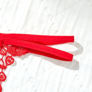 Nuovo Sexy Perizoma Trasparente in <span class=keywords><strong>Pizzo</strong></span> con Grande Fiore Ricamato e Fiocco, Asciugatura Rapida, Vita Bassa, Intimo Femminile - Product Image 6