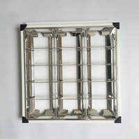 Plafonnier LED T5 T8 encastré en fer, panneau lumineux 2x2 2x4 avec réflecteurs miroir, montage à persiennes 3x18W, 600x600mm, intérieur moderne