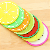 Offre Spéciale antidérapant chaud caboteur fruits forme Silicone tasse Pad isolation Pad tasse tapis porte-boisson chaude Table napperon