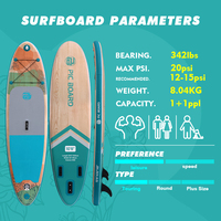 Planche de Stand Up Paddle Gonflable Sylvie - 10'6" x 32" x 6" avec pont en EVA Drop-Stitch et coques en PVC, portable pour lacs et rivières