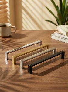 OEM Modern 2026 Flat Matt <strong>Black</strong> Zinc Alloy 128/160/192/320mm Kitchen Cabinet Wardrobe Dresser <strong>Drawer</strong> Furniture Handle Pull - Product Image 2