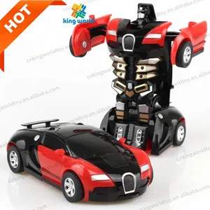 Factory price 2024 Car Toy One-key Deformation Automatic Transformation Robot Model Car Diecasts Toy For Boys Gifts Children Toy