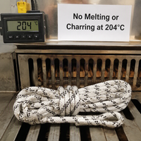 Équipement de sauvetage tactique, corde de sécurité de 13,1 mm, résistance à la traction de 43,36 kN, ligne statique Kernmantle de 50 m pour la sécurité incendie et l'extraction
