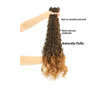 Peluca Larga Rizada de Fibra Química Estilo Latino Americano, Ondas Profundas, Trenzas Desordenadas, Ondas de Agua - Product Image 3